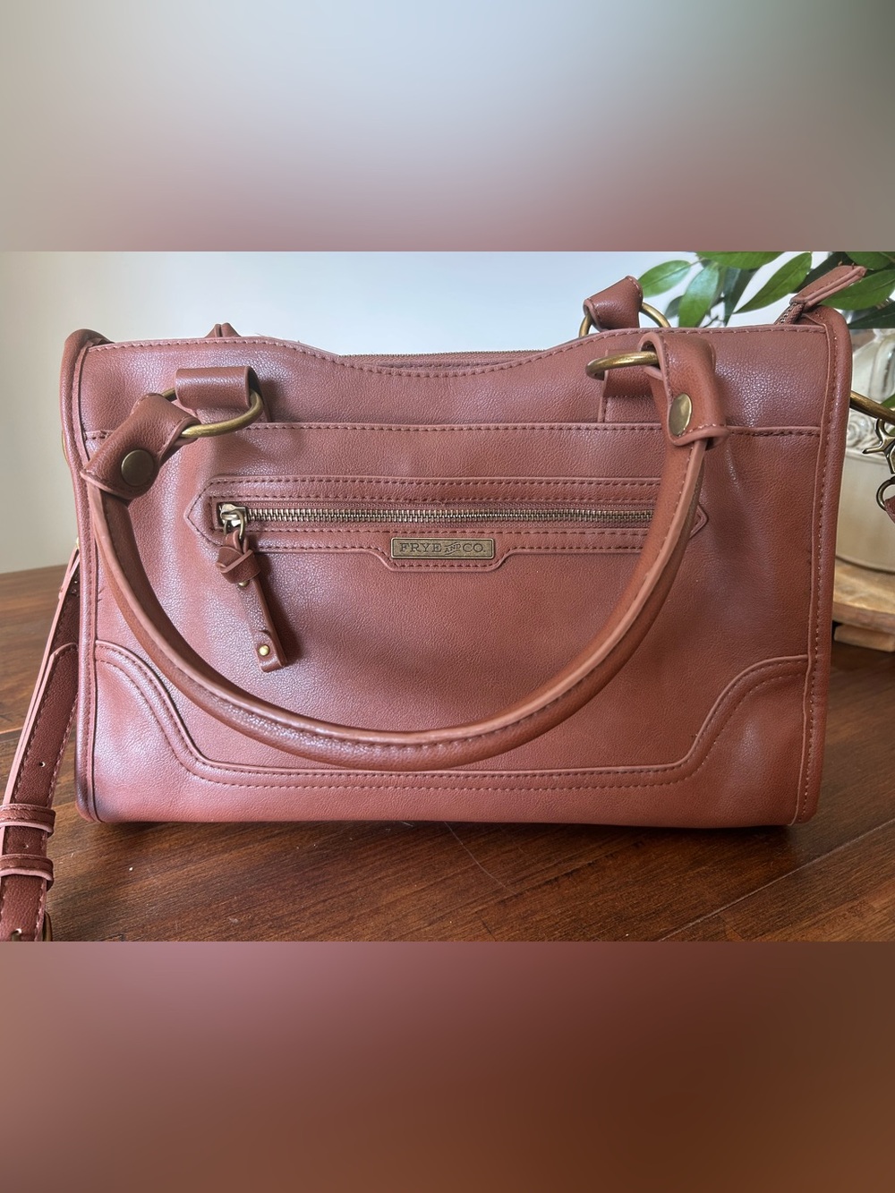 Frye and Co. Core Satchel Bag Cognac Brown Great Condition - Picture 1 of 11